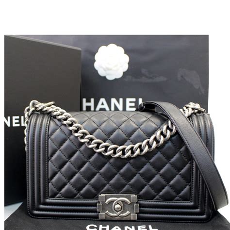 boyfriend chanel bag|chanel boy bag all black.